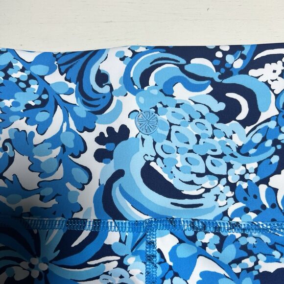 Lilly Pulitzer South Beach High Rise‎ Bike Short Luxletic Blue Athletic Small - Picture 3 of 6